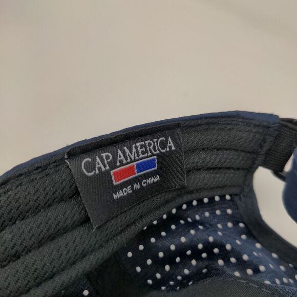 Cap America Men's Strapback Mesh Back Hat Blue Embroidered Superior Logo - Picture 7 of 7